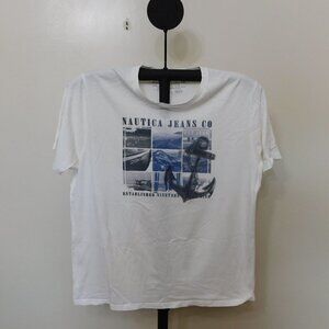 Nautica Jean Company White Short Sleeve Crew Neck T-Shirt - XL